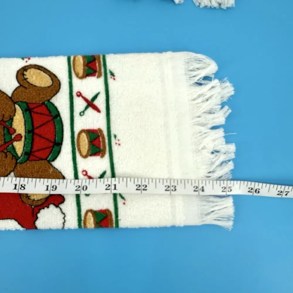 Set of 2 Vintage Hand Towels by Cannon Christmas Time 100% cotton made In USA